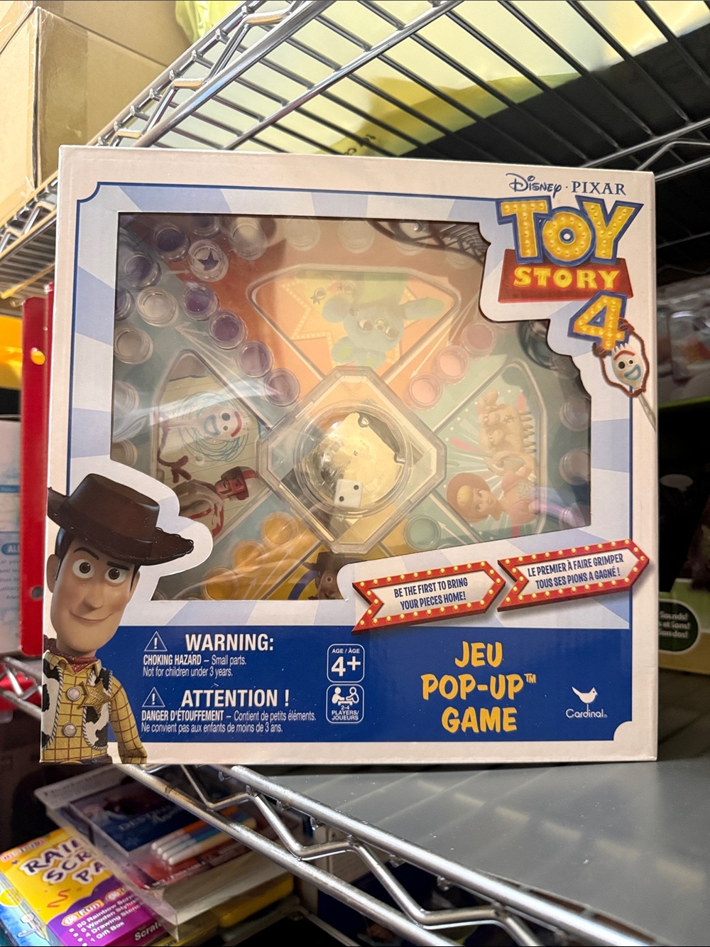 Disney Toy Story 4 Pop-Up Game - Blue White Yellow